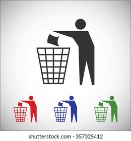 Recycling sign icon