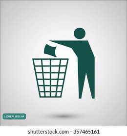Recycling sign icon