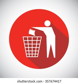 Recycling sign icon