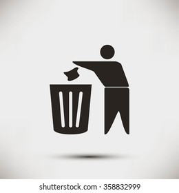 Recycling sign icon