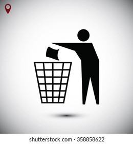 Recycling sign icon