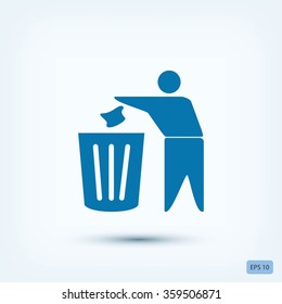 Recycling sign icon