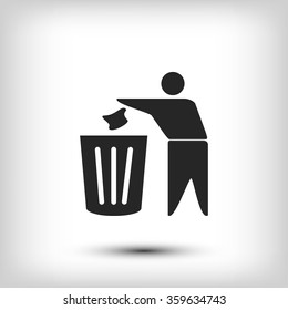Recycling sign icon