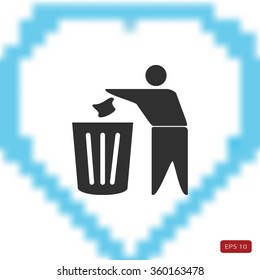 Recycling sign icon