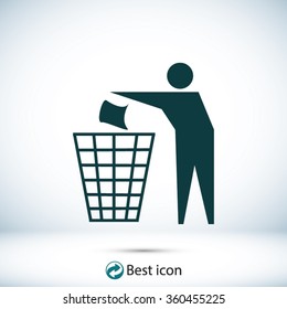 Recycling sign icon