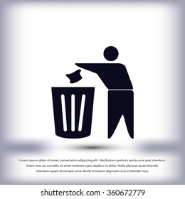 Recycling sign icon