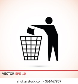 Recycling sign icon