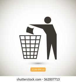 Recycling sign icon