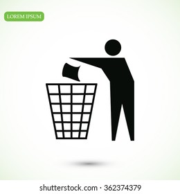 Recycling sign icon