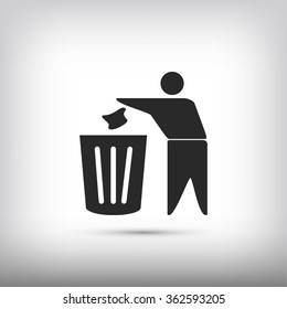 Recycling sign icon