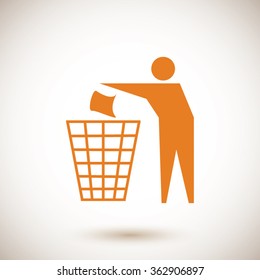 Recycling sign icon