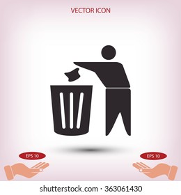 Recycling sign icon