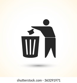 Recycling sign icon