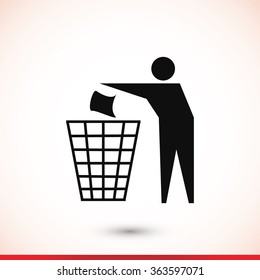 Recycling sign icon