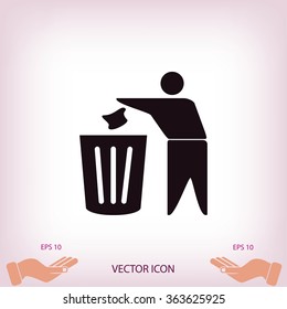 Recycling sign icon