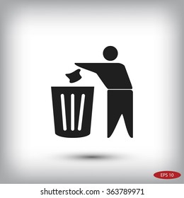 Recycling sign icon