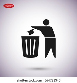 Recycling sign icon
