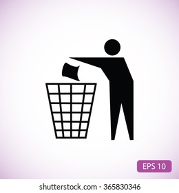 Recycling sign icon