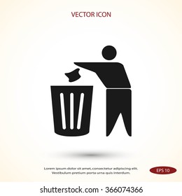 Recycling sign icon