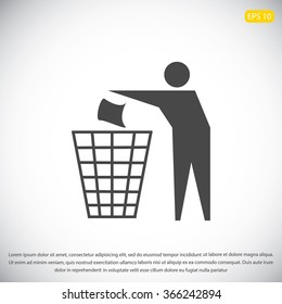 Recycling sign icon