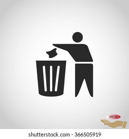 Recycling sign icon