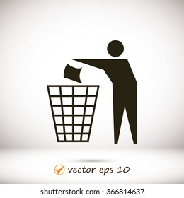 Recycling sign icon