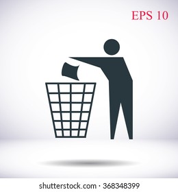 Recycling sign icon