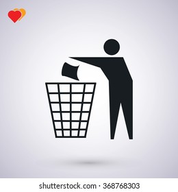 Recycling sign icon