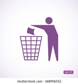 Recycling sign icon