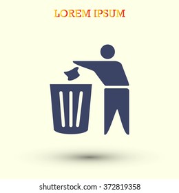 Recycling sign icon