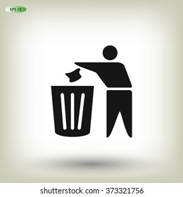 Recycling sign icon