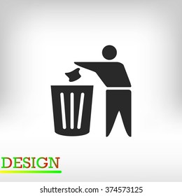 Recycling sign icon