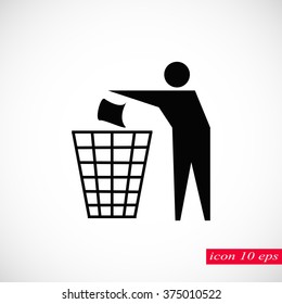 Recycling sign icon
