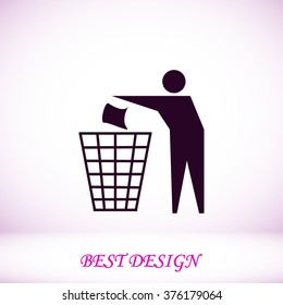 Recycling sign icon