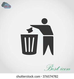 Recycling sign icon