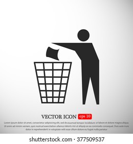 Recycling sign icon