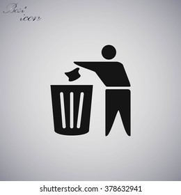 Recycling sign icon