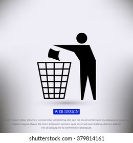 Recycling sign icon
