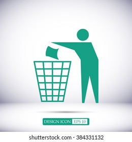 Recycling sign icon