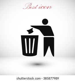 Recycling sign icon