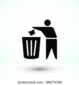 Recycling sign icon