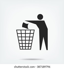 Recycling sign icon