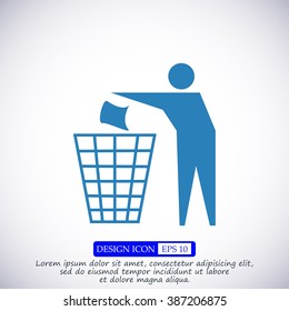 Recycling sign icon