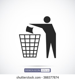 Recycling sign icon