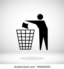 Recycling sign icon