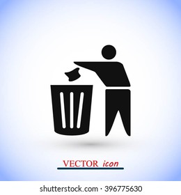 Recycling sign icon