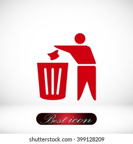 Recycling sign icon