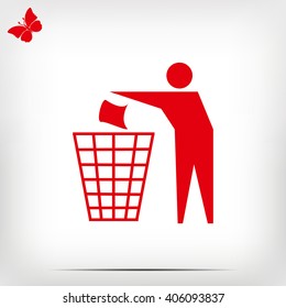 Recycling sign icon