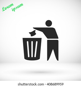 Recycling sign icon