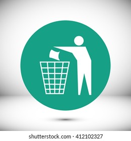 Recycling sign icon